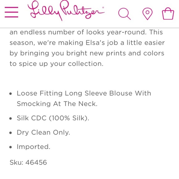 LILLY PULITZER “Elsa” Silk Top in Cheeky Melon - Picture 9 of 11